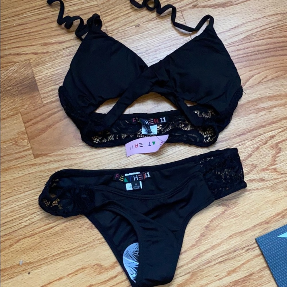 Black two piece bikini set BRAND NEW W TAGS